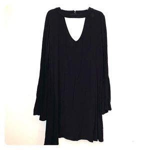Mossimo Black bell sleeve collar dress - L